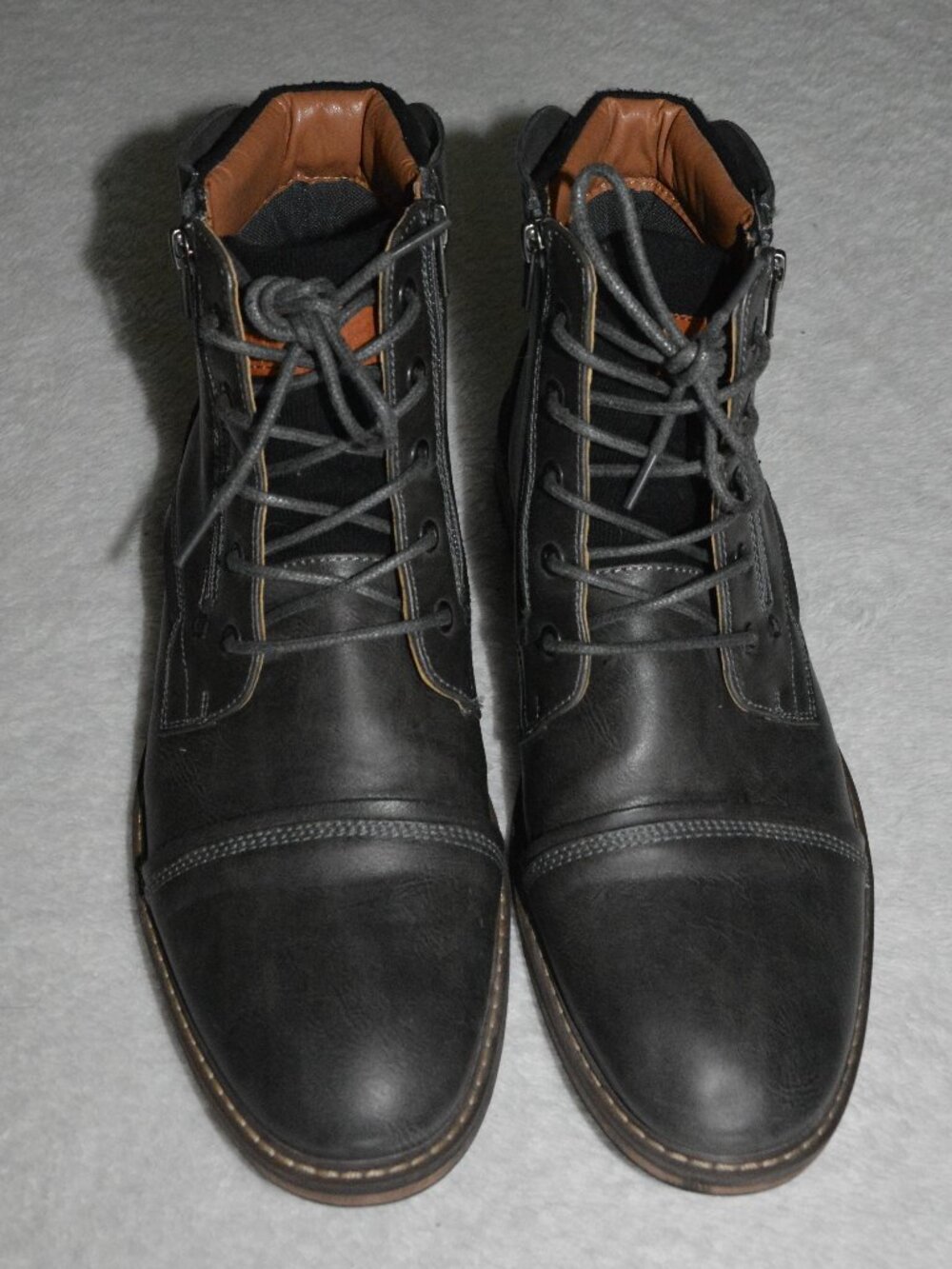 Madden Men's M-Trader Combat Boots GreyLace up front and side zipper size 10.5